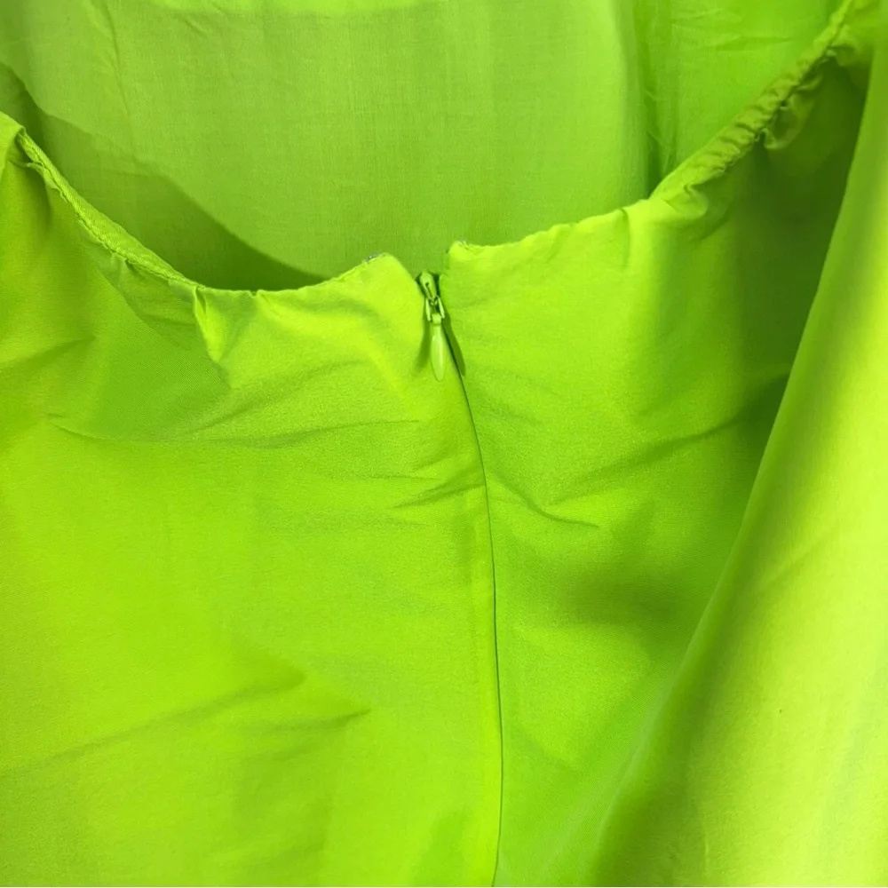 NWT J Crew Collection Limited Edition Taffeta Side Cutout Midi Dress Citrus 8 - Picture 13 of 16